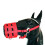 (Red) Size M Horse Muzzle Thick Webbing Breathable Equine Grazing Muzzle Padded Anti-Bite Mask 1