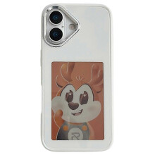 (White) Compatible For iPhone 17 Smart E-Ink Phone Case 4 Color HD 4 inch Display NFC DIY Customized Screen