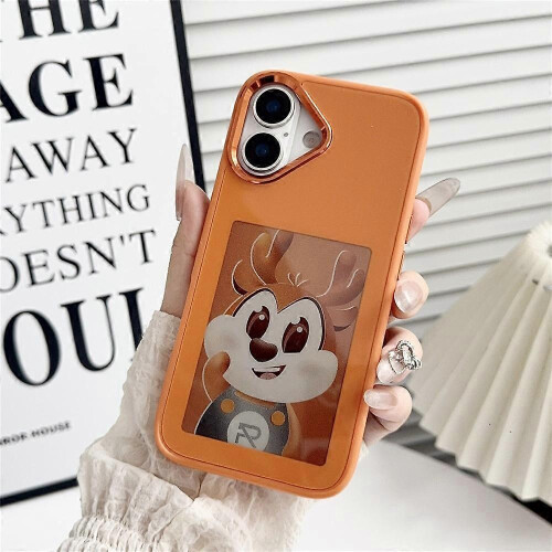 (Orange) Compatible For iPhone 17 Smart E-Ink Phone Case 4 Color HD 4 inch Display NFC DIY Customized Screen 1