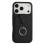 (Black) Compatible For iPhone 17 Pro Case with Ring Kickstand Drawing Type Card Slots Leather Back Cover 2