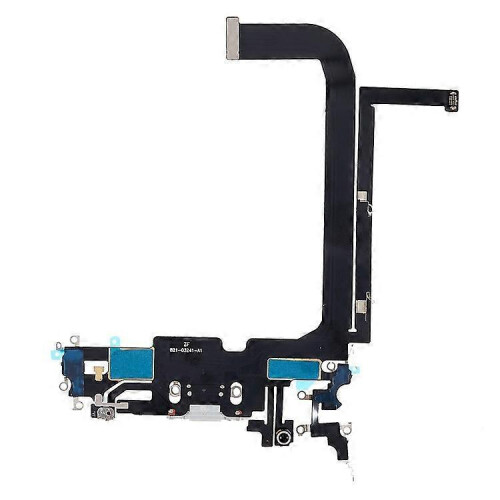 (Silver) Compatible For iPhone 13 Pro Max 6.7 inch Dock Connector Charging Port Flex Cable Replacement (without Logo) 1