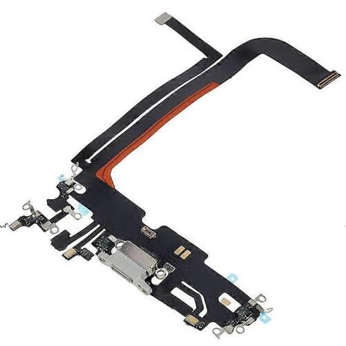 (Silver) Compatible For iPhone 13 Pro Max 6.7 inch Dock Connector Charging Port Flex Cable Replacement (without Logo) 2