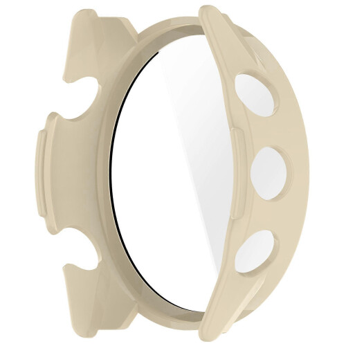 (White) Compatible For Garmin Forerunner 970 Watch Case WANLONFENG PC Frame Cover with Tempered Glass Screen Protector 2
