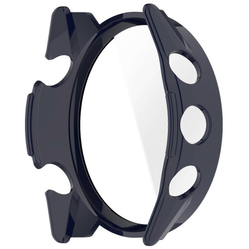 (Blue) Compatible For Garmin Forerunner 970 Watch Case WANLONFENG PC Frame Cover with Tempered Glass Screen Protector 2