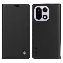 (Black) Compatible For OnePlus 15 5G Phone Cases YIKATU Magnetic Closure PU Leather Mobile Cover