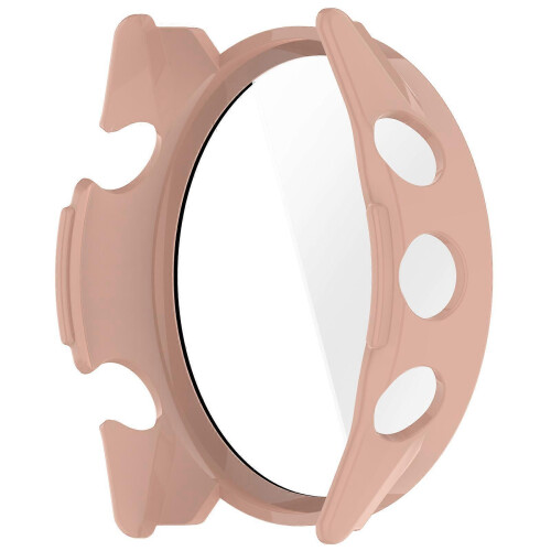 (Pink) Compatible For Garmin Forerunner 970 Watch Case WANLONFENG PC Frame Cover with Tempered Glass Screen Protector 2