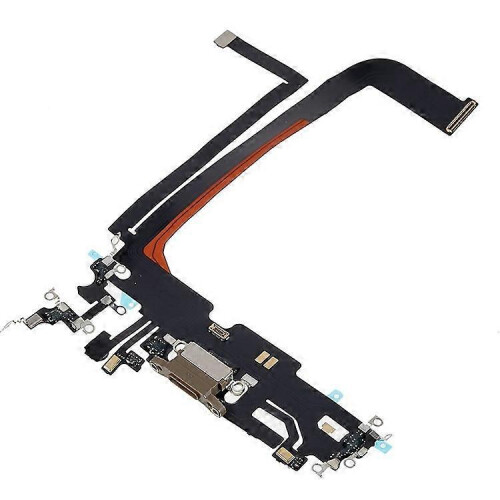 (Gold) Compatible For iPhone 13 Pro Max 6.7 inch Dock Connector Charging Port Flex Cable Replacement (without Logo) 2