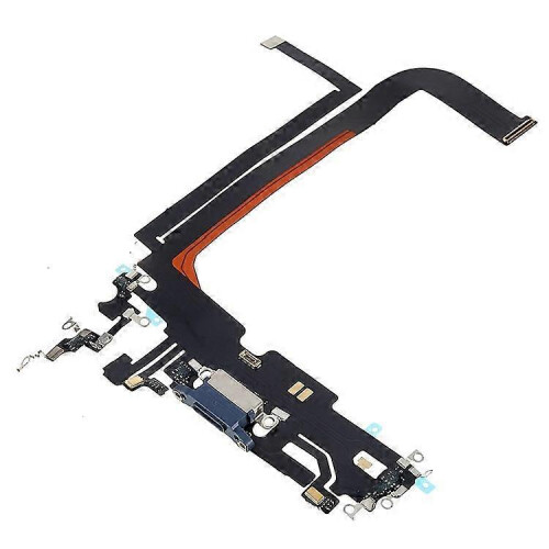 (Blue) Compatible For iPhone 13 Pro Max 6.7 inch Dock Connector Charging Port Flex Cable Replacement (without Logo) 2
