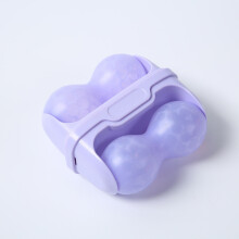 (Purple)Compact Facial Rejuvenation Device With Dualsided Roller For Skin Refreshing