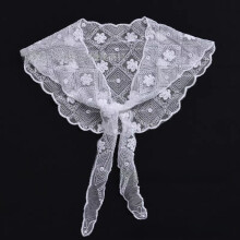 (Style B)Envoltura de cuello de seda para adultos de verano con patrón de encaje floral para mejorar la moda