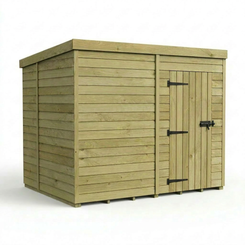 8 x 6 Pent Shed Tanalised (Single Door, No Windows) 1