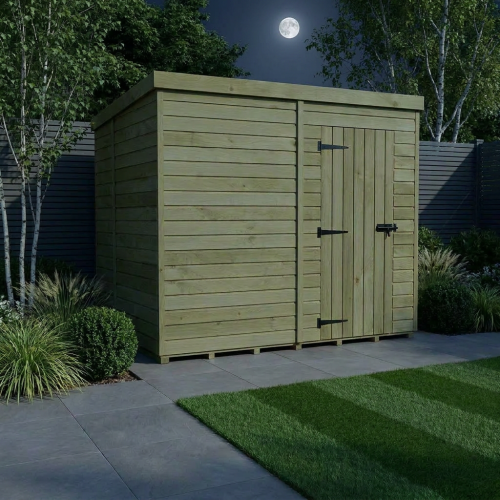 8 x 6 Pent Shed Tanalised (Single Door, No Windows) 2