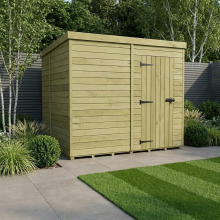 8 x 6 Pent Shed Tanalised (Single Door, No Windows)