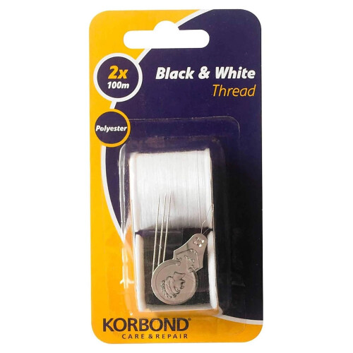 Korbond Polyester Hand Sewing Thread (Pack of 2)
