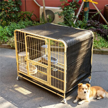 Copertura per Canile Nera 6' X 3', Tessuto Ombreggiante con Blocco UV '80%, Telo A Rete con Occhielli per Recinto per Cani, Penna per Cani