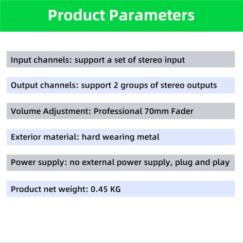 2X Passive Volume Controller No Noise Input and Output Sound Quality Lossless Mixer Volume Adjustment Controller 2