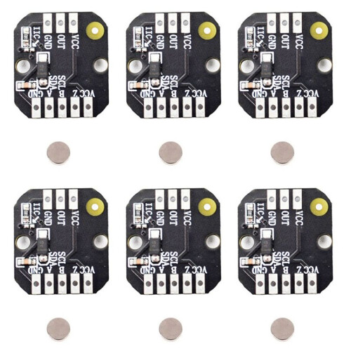 6X MT6701 Magnetic Encoder Module PWM/I2c Brushless Motor Encoder ABZ Mode 1024 Lines Replaces AS5600 Module