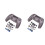 2X Full Set Clear Housing Shell for PS5 Controller Custom with Buttons,Touchpad Cover&Transparent Case Skin Kit 2