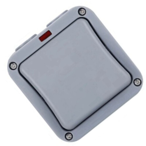 2X IP66 Wall Electrical  220V Light Waterproof  Off Security Button with Fixation Night in the Pc Power(A) 1