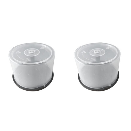 2pcs Large Capacity CD/DVD Storage Container Clear Plastic DVD Holder Compact Disk Organizer Space-Saving Design