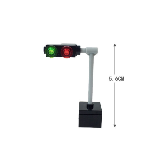 (Straight)Construction Block Traffic Light Set For Creative Play And Modeling Railway