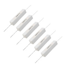 6 Pcs Resistance de Ciment En Ceramique de Fil Enroule de 8 Ohm 20W 5%