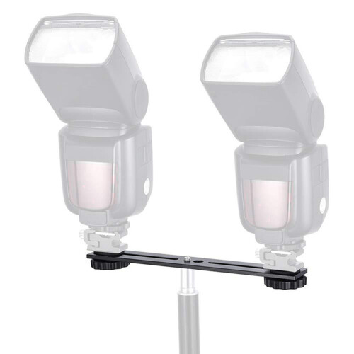2X Soporte de Trípode de Montaje de Cámara de Doble Flash de 8 Pulgadas con 1/4 Tornillo 1