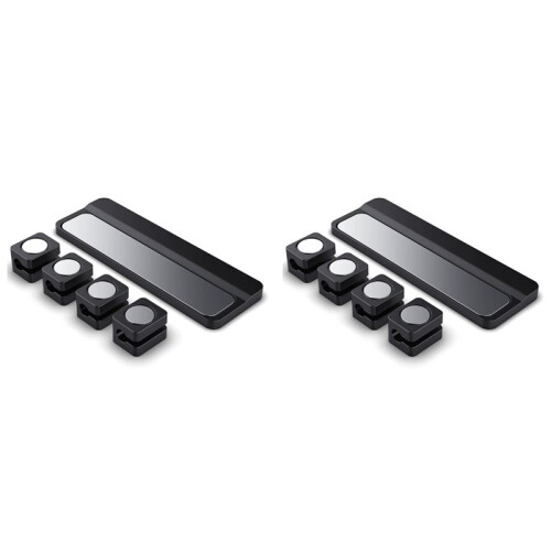 2X Magnetic Cable Clips Cable Smooth Adjustable Cord Holder Under Desk Cable Management Wire Keeper Cable Holder
