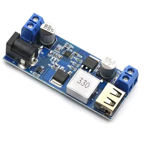 2X - 24V/12V to 5V 5A Step-Down Charging Module USB Buck Module Step-Down Power Supply Module for Phone 1
