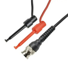 2X P1007 BNC Mannelijke Stekker Q9 Naar Dubbele Haakclip Oscilloscoop Testprobe Kabelkabels met Twee -Probes 500V 5A Testhaak