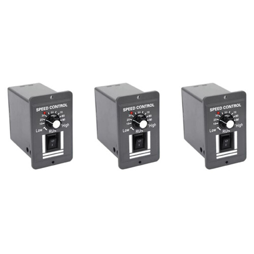 3X  12V 24V 36V 48V 10A PWM Motor Speed Controller Reversible  Regulator Control Forward Rotation Stop