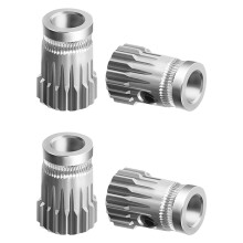 4St Extruder Gears MK8 Rostfritt StåL Dubbla Extruderingshjul Bowden Gear 3D-Skrivardel för CR10 3