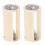 2X White Cylinder Battery Holder Adapter for 3X1.5V AA Batteries 1