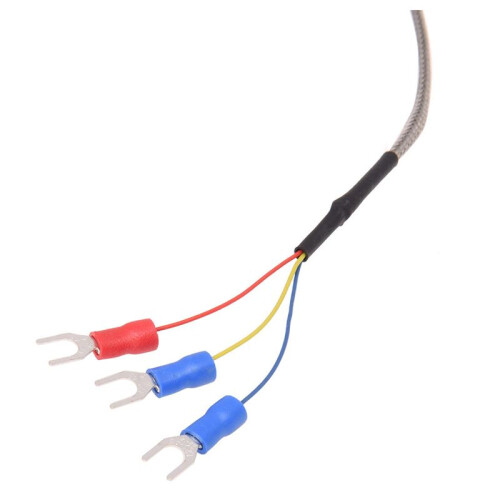 8X 0-400C PT100 Type 5mm x 50mm Temperature Controller Thermocouple Probe 2 Meters 2