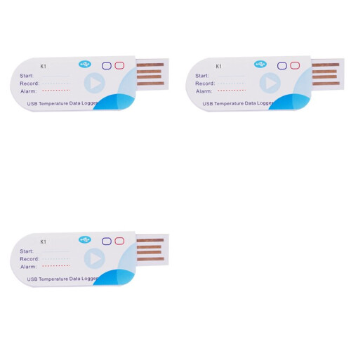 3X USB Temperature Data Logger 14400 Points USB Report 60 Days IP65 Disposable Recorder