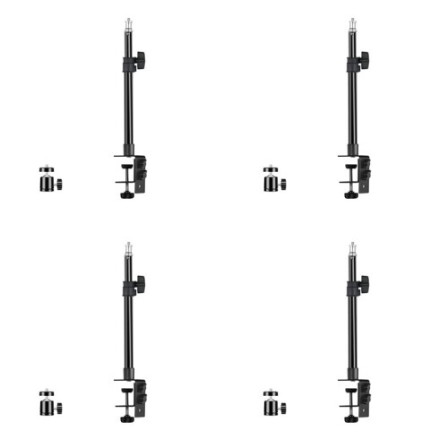 4X C Tripod Clamp Desk Mount Light Stand with 1/4In   Table Fixture Adjustable Camera Tabletop Bracket Stand