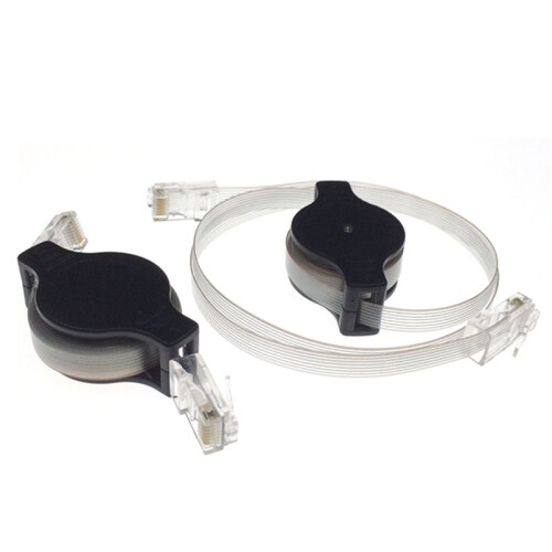 10PCS Portable RJ45 Cat 5 5E Retractable Ethernet LAN Network Patch Cable 10/100 Mbps 1.5M/5FT 2