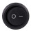 100Pcs SPST Black Button /Off Round Rocker  AC 6A/250V 10A/125V 3
