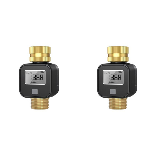 2X Medidor de Vazão de Água com Rosca BSP de 3/4 Polegadas para Medir com Precisão o Consumo de Água em Tanques de Trailers e para Irrigação de