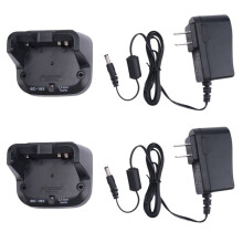 2X BC-193 Liion Battery Fast Dock Charger for BP-265 BP263 Radio IC-V80 V80E T70A T70E US Plug