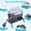 Adjustable Baby Bedside Crib with Wheels, Grey 4