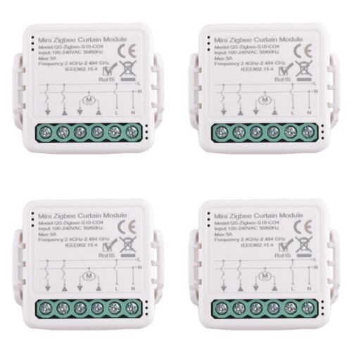 4X Tuya  Zigbee Curtain  Module for Roller Shutter Electric Motor  Life APP Remote Control
