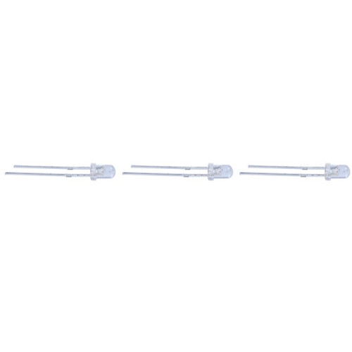 120 Pieces 3mm Blanc LED Lampe Diode Electro-Luminescente  2.5V-3V
