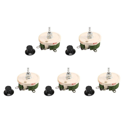 5X 50W 10 Ohm Ceramic Potentiometer Variable Taper Pot Resistor Rheostat