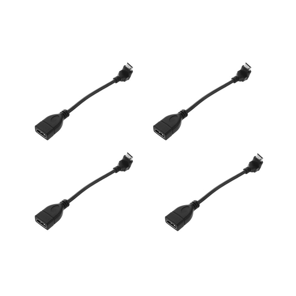 4X Male To Female 90 Degree Converter Connector Adapter Cable 1080P Gold/Black 6031613207535