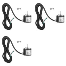 3X Rotary Incremental Encoder 38S6G5-B-G24N AB 2-Phase Connection 50P/R 5-24V Solid Shaft Open Collector NPN Output