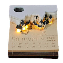 (Ru version) 2026 New Year 3D Paper Sculpture Harry Calendar Magic Castle Memo Pad Tear-off Note Pad DIY Craft Birthday Gifts Hogwarts School