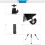 2X   Portable Tripod Adjustable  Tripod Aluminum Alloy for  Camera Projector Black 3