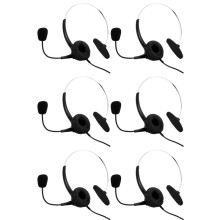 6X RJ9 Callcenter-Hoofdtelefoon Mono-Hoofdtelefoon Ruisonderdrukking-Headset Call-Hoofdtelefoon met Microfoon