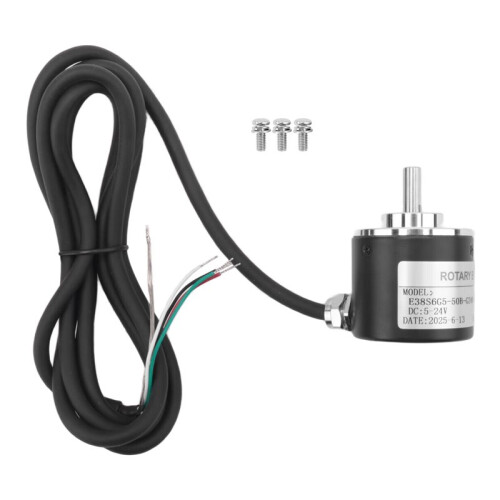 3X Rotary Incremental Encoder 38S6G5-B-G24N AB 2-Phase Connection 50P/R 5-24V Solid Shaft  Open Collector NPN Output 1